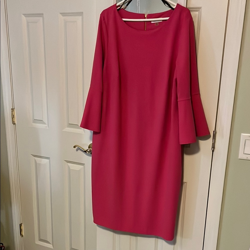 Calvin Klein Pink Long Sleeve Dress